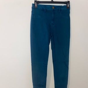 Teal American Eagle Sky High Jegging Size 0